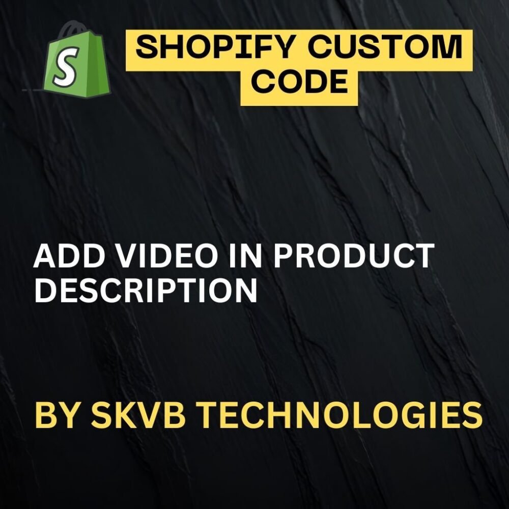 Add Video in Product Description