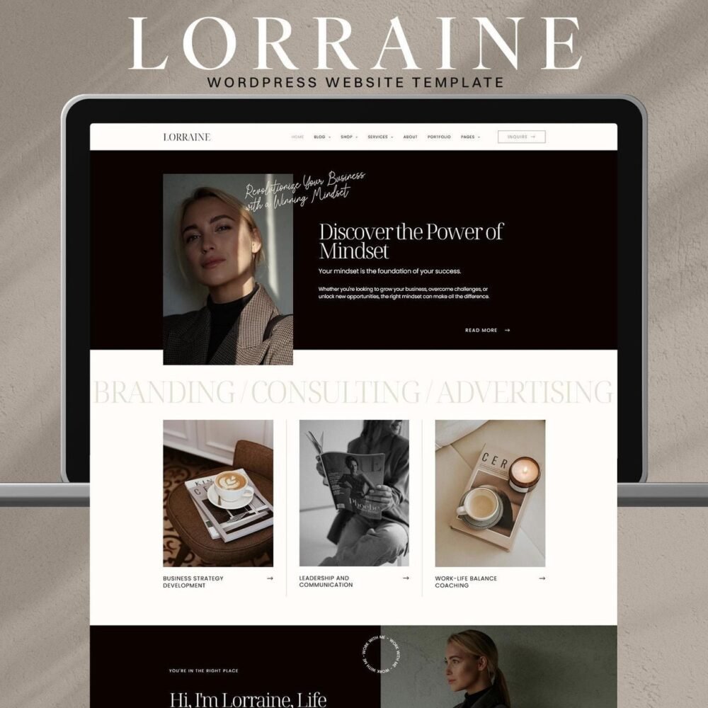 Lorraine WordPress Theme: Elementor Website Template for Business